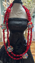 Ruby Red Crystal Necklace