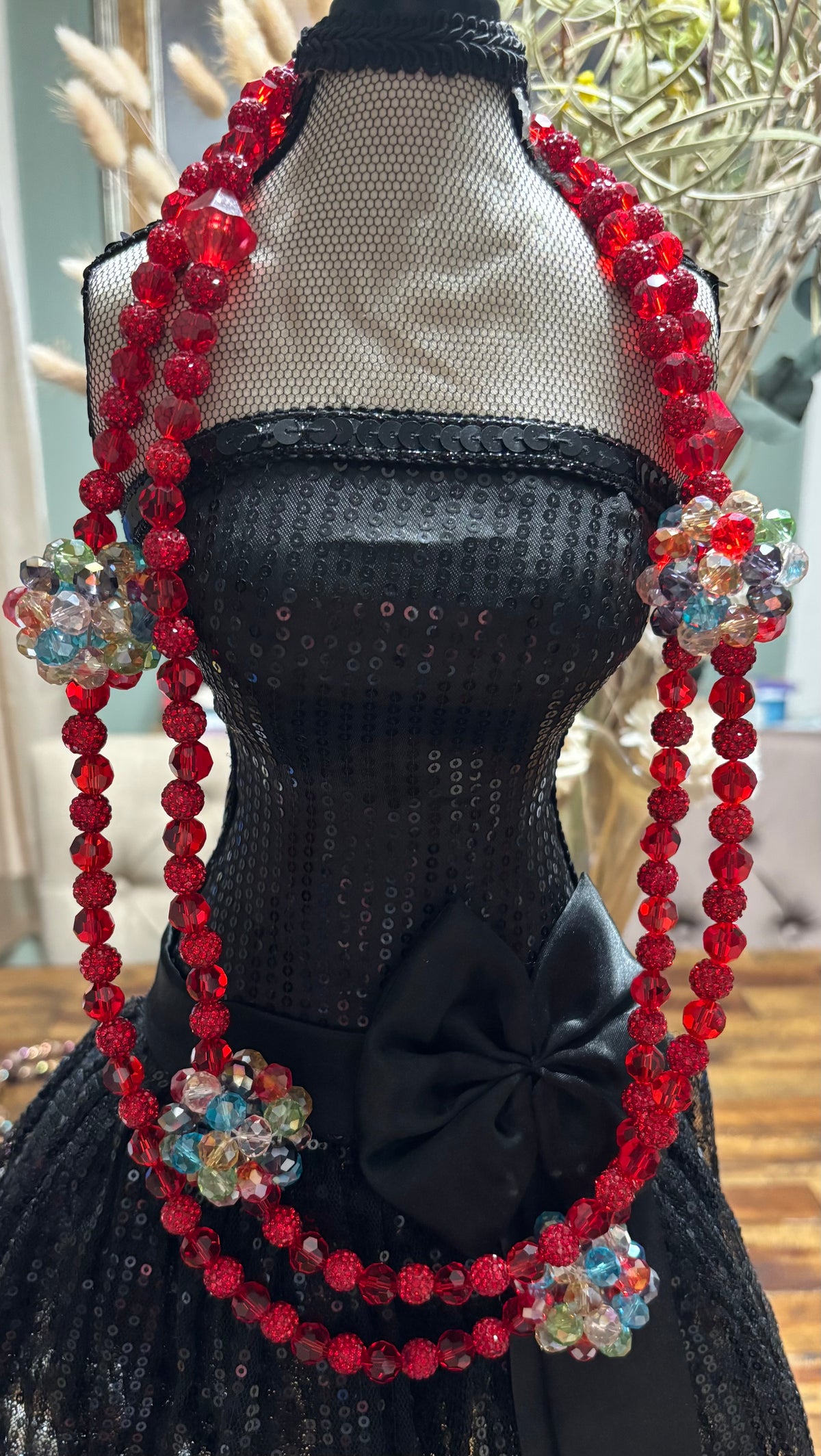 Ruby Red Crystal Necklace