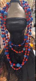 Orange & Royal Blue Necklace