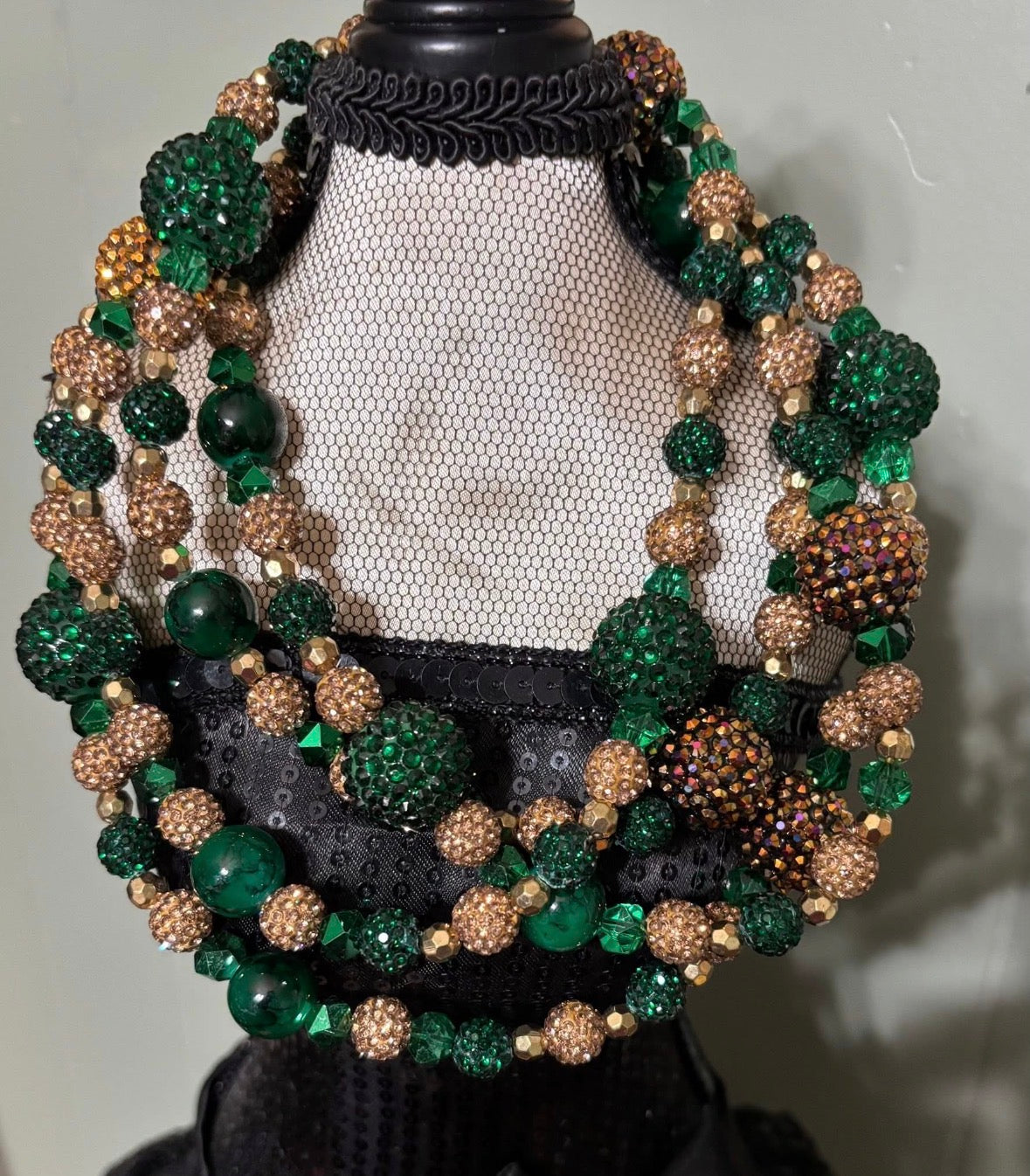 Emerald Luxe & Gold Necklace